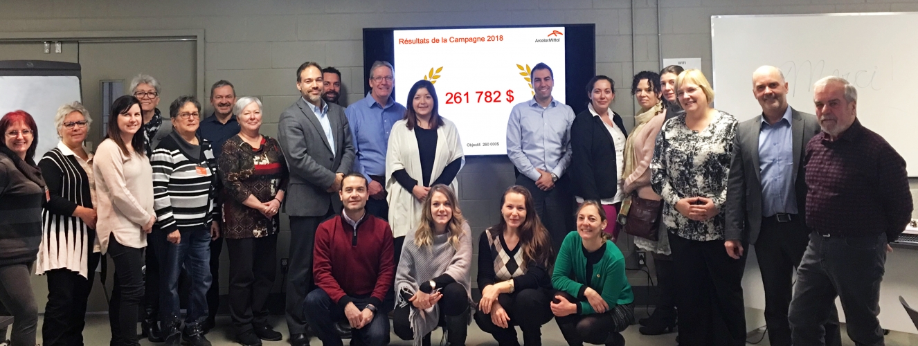 Centraide lors de la campagne 2018 d’ArcelorMittal